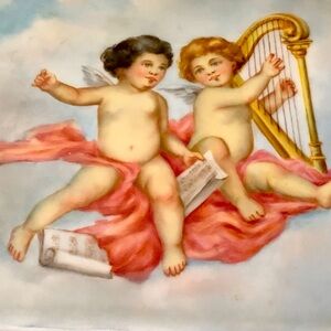 2 porcelain Limoges tiles.